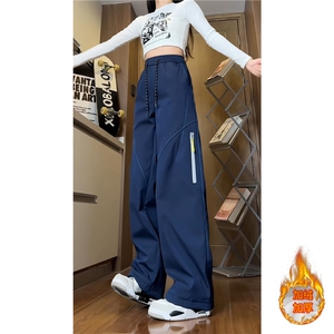 815A-K325-P53控98 冬季机能明线美式冲锋裤女工装裤登山休闲长裤图片