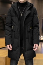 冬季新款羽绒服男士潮流中长款宽松上衣中青年加厚保暖外套男装，男装羽绒服，电商B212（原钱塘6029）