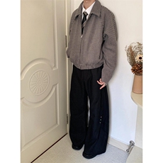 XK334HH-特P52cleanfit美式垂感铆钉弯刀休闲西裤男士，男装休闲裤，星座1007（原301D）