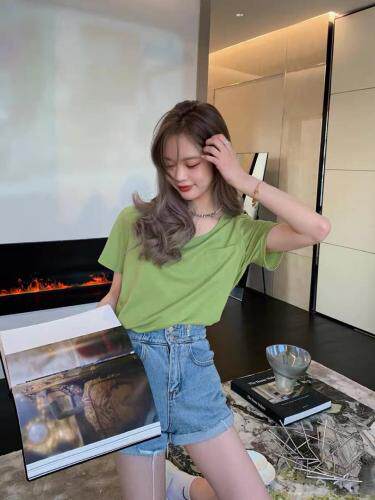 【现货】夏季新品多色冰丝T，女装，F/TU