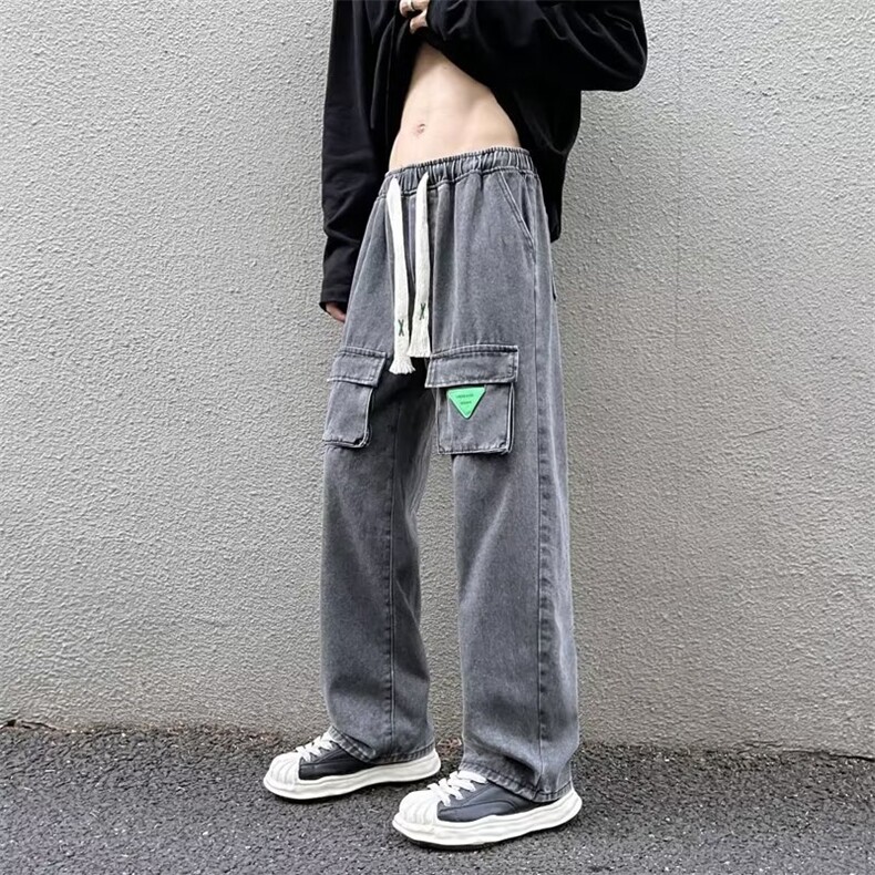 牛仔裤男秋季潮大码休闲裤子高街WK542P43,男装牛仔裤,星座1116-2