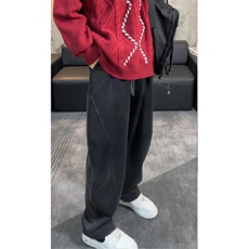 水洗灰做旧卫裤男秋季垂坠感男款松弛感裤子休闲运动裤子K106，男装休闲裤，星座1116A（原606A-3）