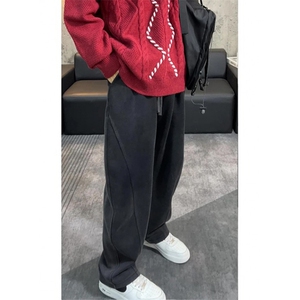 水洗灰做旧卫裤男秋季垂坠感男款松弛感裤子休闲运动裤子 K106图片