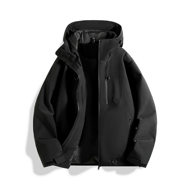 新款男女高品质户外登山服青少年学生冲锋衣夹克外套HS6633-P80图片