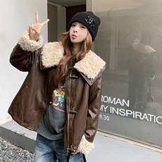 新款首上2C0281102P195K298软皮皮派克加厚外套，女装皮草，2C028