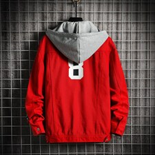JK633-p65-网格帽子可脱卸牛仔夹克肥仔量足大码,男装夹克,星座103A
