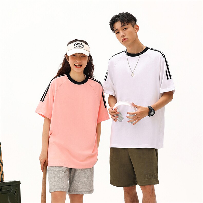32支 双纱240克 8色S-3XL 棉 男女款T恤图片