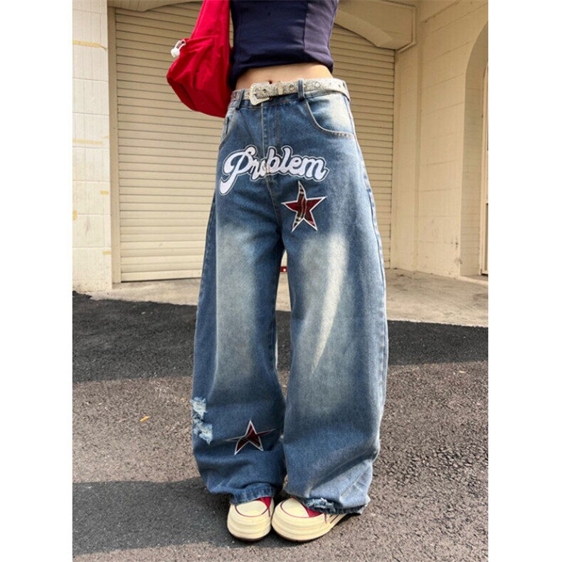 复古绿色格子多口袋工装裤女夏季时尚百搭宽松阔腿七分裤N17,男装牛仔裤,星座1116A（原606A-3）