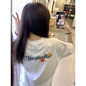 H0663-P35宽松显瘦2026新款夏季短袖印花t恤女图片