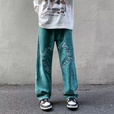 牛仔裤男秋季潮大码休闲裤子高街AXK801P42，男装牛仔裤，星座1116-2