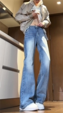现货美式水洗微喇裤男女牛仔裤XZ610A-KZ8972，男装牛仔裤，星座610A