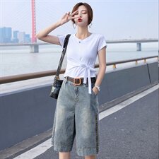 显瘦修身百搭优雅休闲短袖套装/套裙2021年夏季潮流简约个性，女装套装/套裙，钱塘布衣
