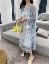 YCJ桑花邹两件套连衣裙，女装连衣裙，YCJ