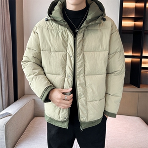 日系复古假两件连帽棉衣男冬季宽松情侣冬季棉服M0829-P103图片