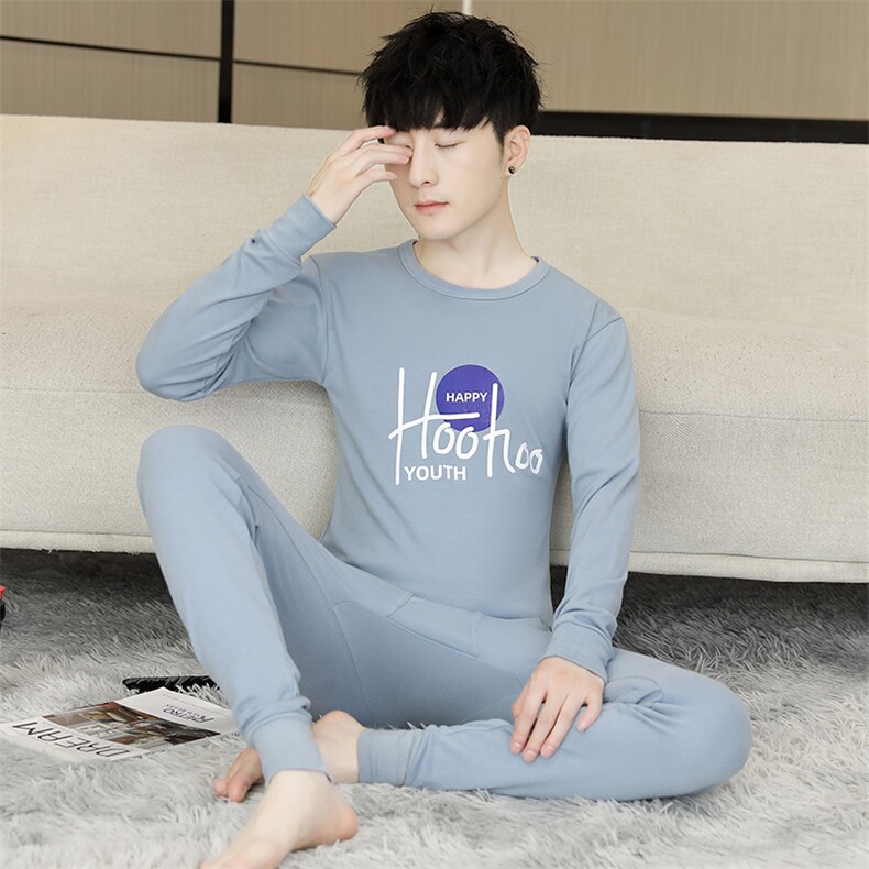 全棉男士秋衣秋裤薄款保暖内衣纯棉毛衫套装310B-3-2301-P42,男装棉衣,星座310B-3