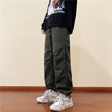 美式工装裤子男秋季防水机能冲锋裤侧边拉链徒步登山裤BL451-P40，男装休闲裤，星座1008