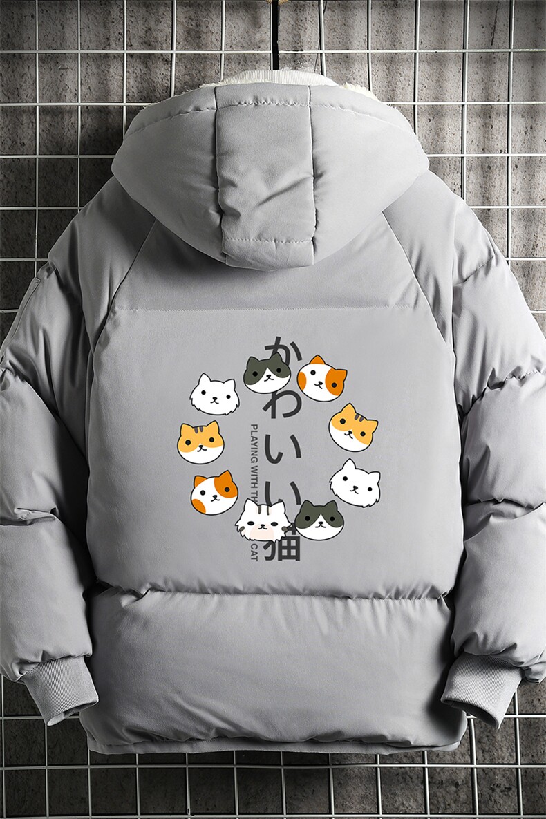 MY16215-P100加厚加绒连帽衣男大码服男面包服男网格挂拍,男装棉衣,电商A040A