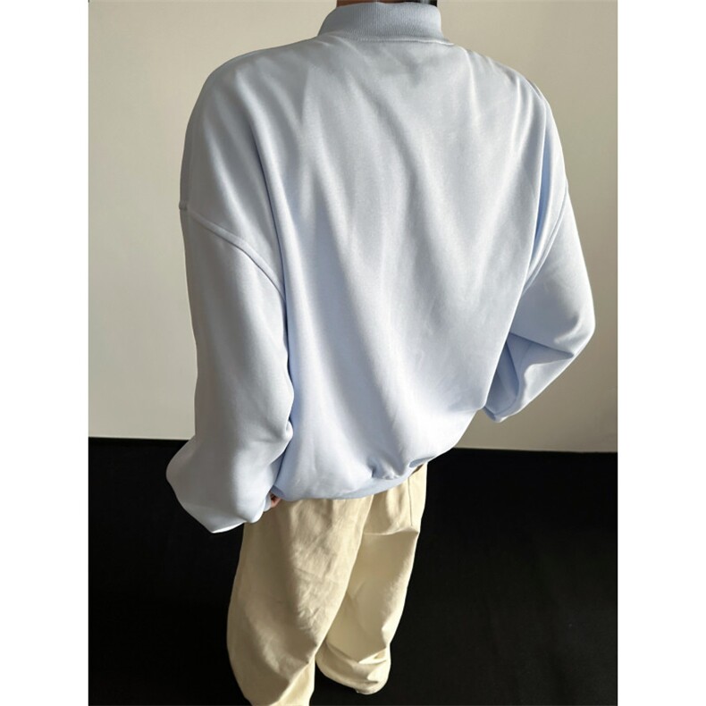 WY823-尺码M-3XL-P65-X128-美式复古趣味卡通小狗刺绣开衫卫衣,男装卫衣,星座1811B