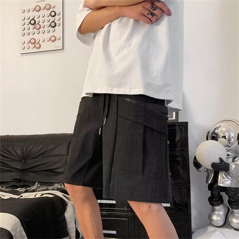 夏季机能速干抗皱五分裤日系潮牌复古多口袋工装短裤男K6007-P28,男装休闲裤,星座512-2