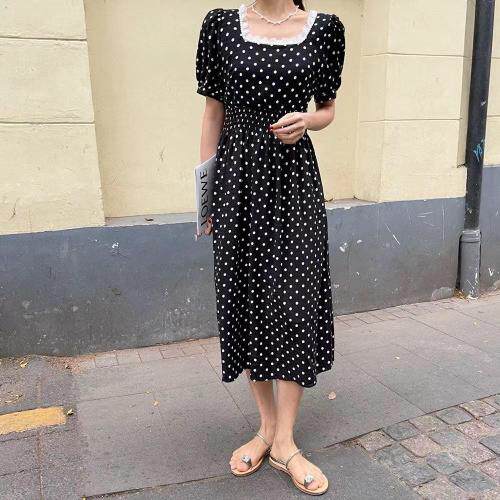 波点韩版连衣裙，女装连衣裙，香雪琳