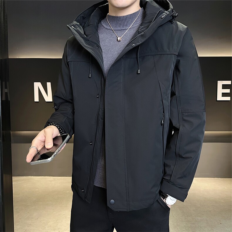 户外羽绒服男外套标50白鸭绒休闲上衣保暖连帽B317/6086/P225,男装羽绒服,电商B317