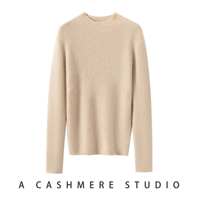 2025百搭时尚圆领长袖羊绒衫，女装羊绒衫，戎叶云台