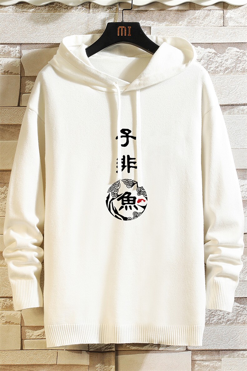 LM68070-P58加绒款-P68连帽毛衣男大码带帽针织衫男毛线衣砖墙,男装针织衫/毛衣,电商A040A