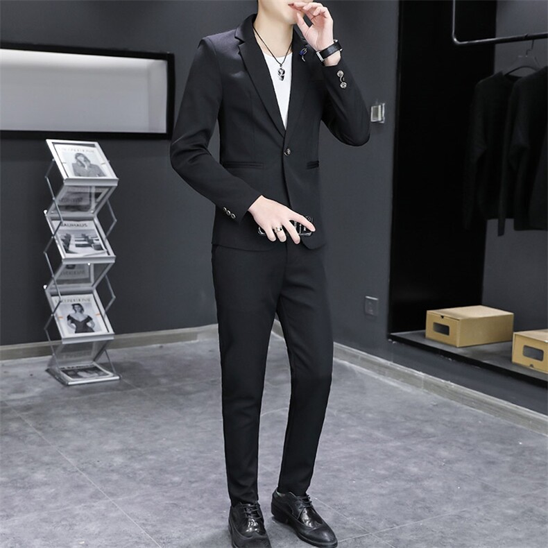 T832-P120秋装时尚男士纯色西服两件套装职业装西服,男装西服,星座507A（原星座306B-2）