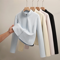 夏季简约修身百搭女款速干防晒立领开衫长袖，女装防晒衣，初己品牌服饰全品类供货