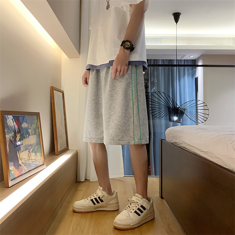 现货DM30-P30男装夏款直筒宽松休闲运动短裤松紧腰五分裤,男装牛仔裤,电商D321-1