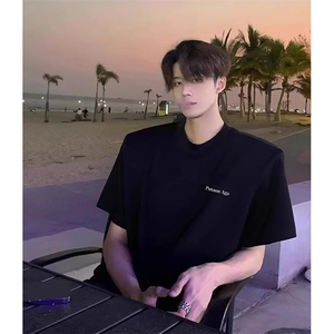 可设48小时发货支持抖音得物来样二开230克重磅美式短袖t恤MT420,女小西装怎么搭配鞋图片