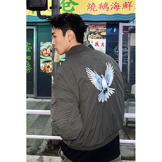 刺绣元素上衣外套男秋冬季日系复古宽松休闲飞行员夹克JA733，男装夹克，星座1116A（原606A-3）
