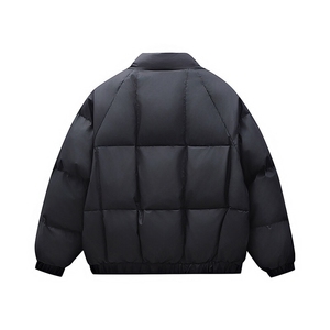 冬季网红吐司方格pu皮蓬松加厚保暖棉服防水棉衣M2509-P95图片