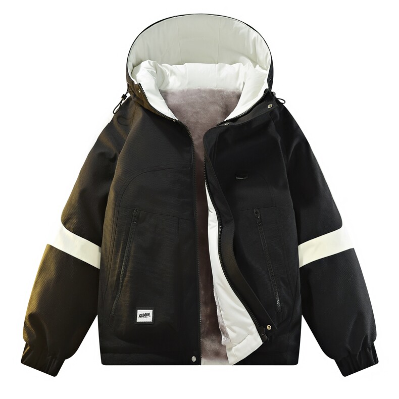 2025男冬加绒加厚夹克冲锋衣保暖大码外套-加绒563-小码80-大码85，男装夹克，星座1105