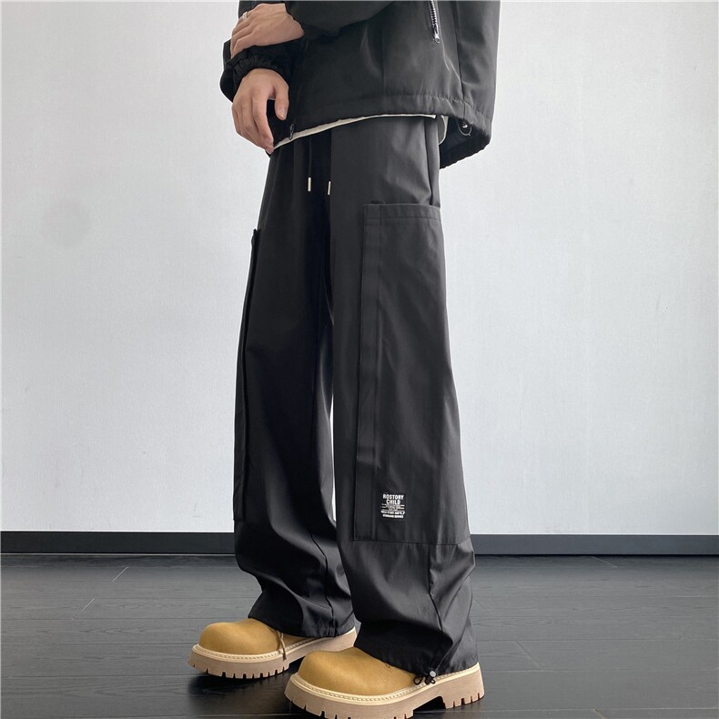 抖音品质秋季新款机能户外小标宽松冲锋裤B315-K24266-特p35控68,男装休闲裤,电商B315
