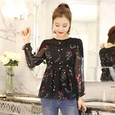 2021年春季宽松休闲时尚韩版百搭纯色潮流气质街头显瘦修身，女装蕾丝衫/雪纺衫，安之芮娜