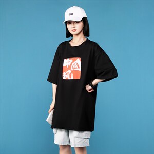 夏季风印花中性风三色宽松T恤 A071-5508-P25（控38）图片