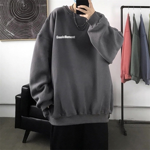 W32 中性情侣印花圆领秋冬卫衣 常规P28 加绒P38 S-5XL 支持定制图片