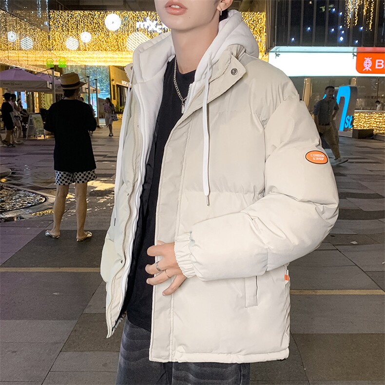 假两件加厚男女羽绒棉服2025冬季男装棉袄棉衣y90,男装棉衣,星座1508-3