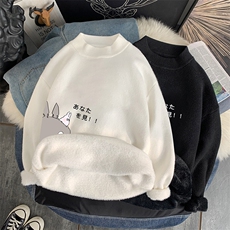 M18150-P45加绒款-P65半高领毛衣男士大码针织衫男毛线衣男，男装针织衫/毛衣，电商A040