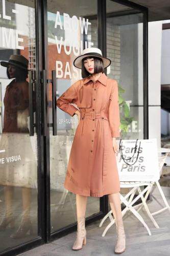 风衣裙，女装风衣，仟姿魅力