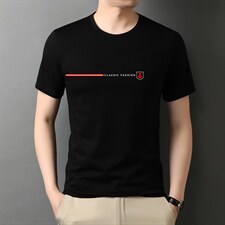 夏季2023新款短袖体恤中年爸爸男装百搭商务休闲圆领上衣，男装T恤，电商B212（原钱塘6029）