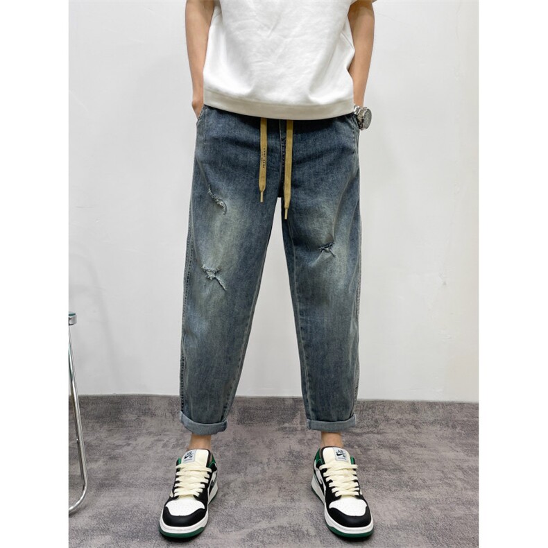 1506-1/KT12261/P51高品质复古做旧牛仔裤男士潮流宽松小脚裤高端,男装牛仔裤,星座1506-1