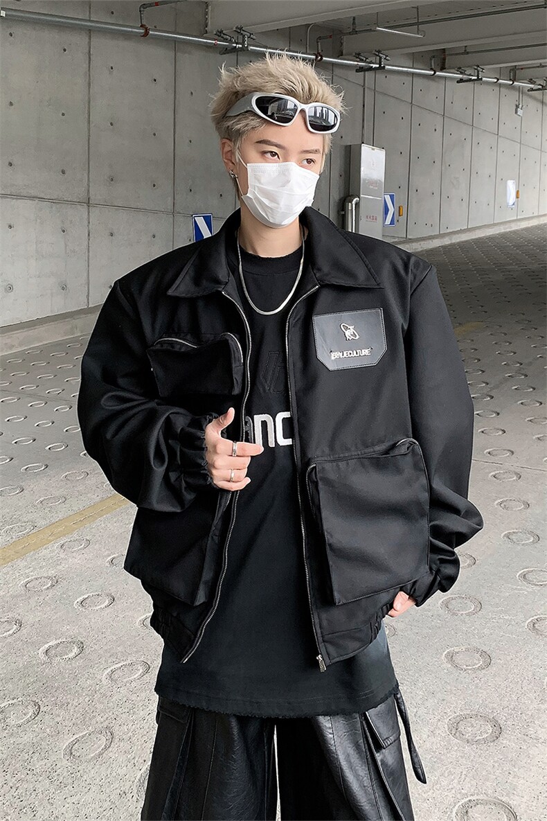 男装夹克24春季小众解构立体大口袋短款外套XZ514-2-202412-P128,男装夹克,星座514-2(原B239)