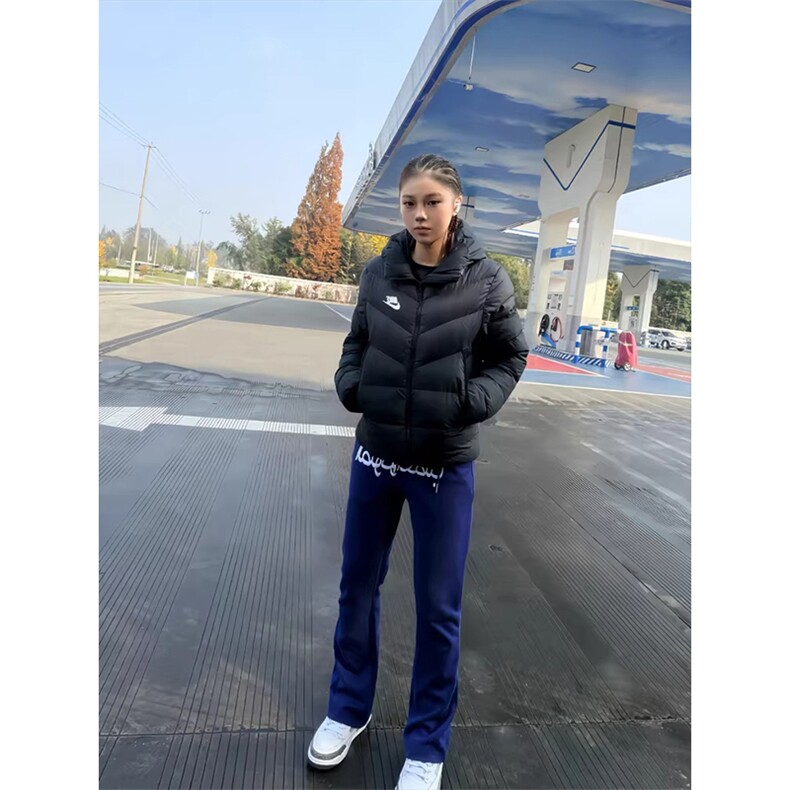 美式高街潮牌男女运动休闲裤直筒宽松慵懒显瘦印花休闲卫裤子,男装休闲裤,电商A486