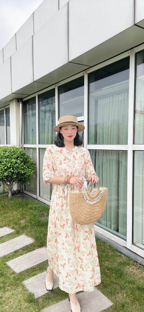 纯苎连衣裙小衫裤子裙子衬衣 时尚风 风淑女风休闲风，女装连衣裙，川哲