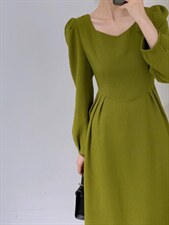 收腰连衣裙，女装连衣裙，驿谷