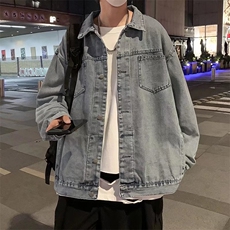 港风宽松夹克青少年翻领长袖W008P55，男装夹克，星座1116-2