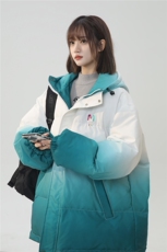 XZ-230-1MY52中性风简约百搭扎染渐变刺绣休闲连帽棉服P128控158，男装棉衣，星座230-1