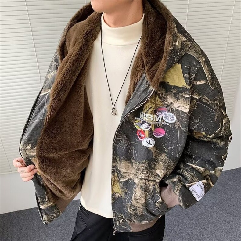 秋冬新款男土棉袄冬季废墟迷彩户外劳保连帽工作棉衣棉服干活,男装棉衣,星座506A